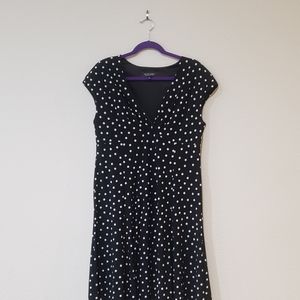 Black and white polka dot dress